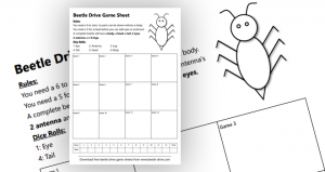 Free Beetle Drive Game Sheet